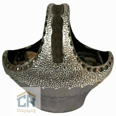 شکلات خوری کریستال نگین کاری شده طرح سبدی مدل 8388 (1)