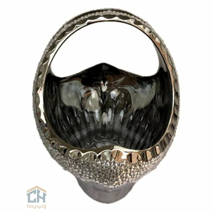 شکلات خوری کریستال نگین کاری شده طرح سبدی مدل 8388 (3)