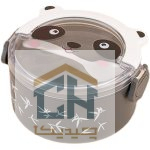 ظرف غذا طرح پاندا طوسی با درب قفلی (1)