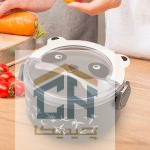 ظرف غذا طرح پاندا طوسی با درب قفلی (4)