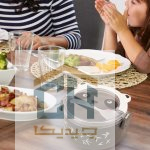 ظرف غذا طرح پاندا طوسی با درب قفلی (6)