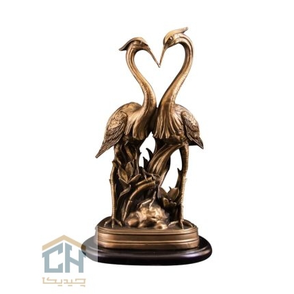 مجسمه لک لک گلدکیش طرح برنز مدل 4640 (1)