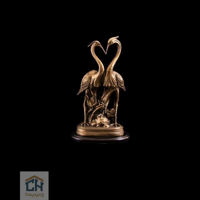 مجسمه لک لک گلدکیش طرح برنز مدل 4640 (2)