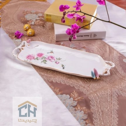 دیس سرامیکی مستطیل بزرگ گلدکیش طرح Noble مدل GK696194
