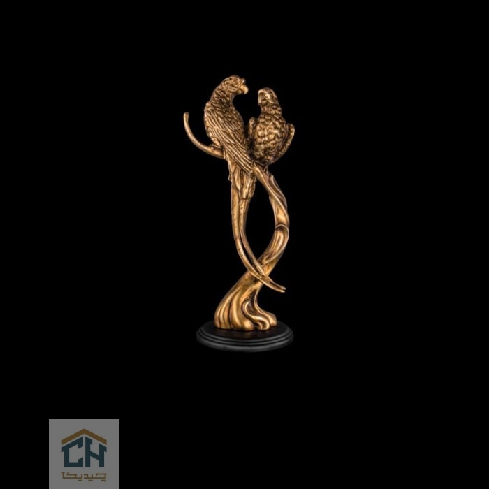 مجسمه طوطی گلدکیش طرح برنز مدل 4750 (2)