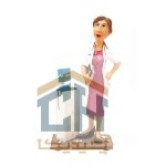 مجسمه پزشک زن گلدکیش طرح کمیک مدل 4871 (1)