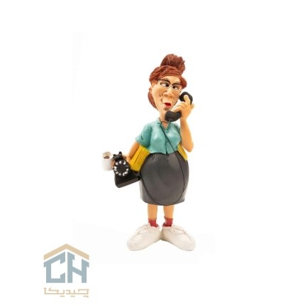 مجسمه پیرزن منشی گلدکیش طرح کمیک مدل 4856 (1)