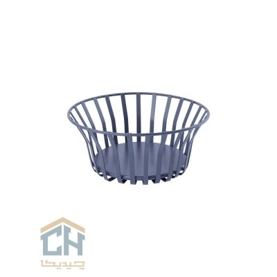 سبد گرد چوب و فلز طوسی طرح ALYSSA مدل 1-10801