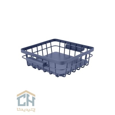 سبد مربع چوب و فلز طوسی طرح ALYSSA مدل 1-10601