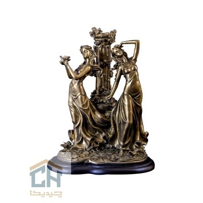 مجسمه شمعدان گلدکیش طرح برنز مدل 4650 (1)