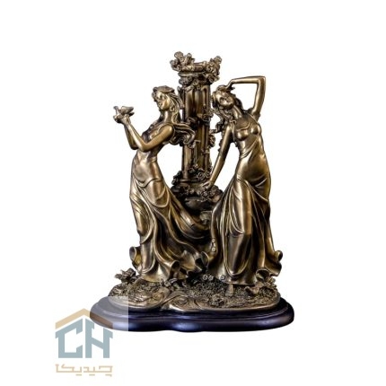 مجسمه شمعدان گلدکیش طرح برنز مدل 4650 (1)