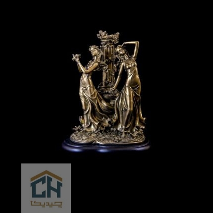 مجسمه شمعدان گلدکیش طرح برنز مدل 4650 (2)