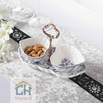 اردو خوری چینی ست 2 تایی قلبی گلدکیش طرح LOTUS مدل GK701127-1 (1)