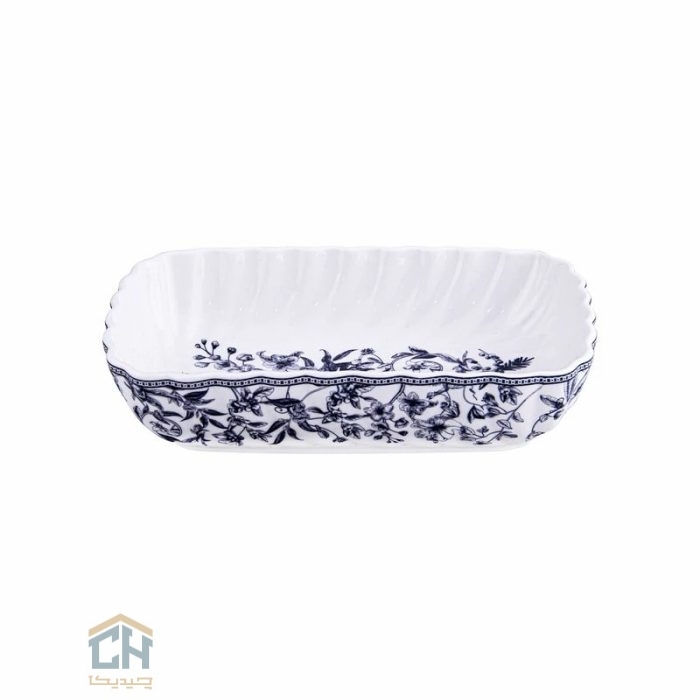 مرغ خوری چینی مستطیل کوچک گلدکیش طرح LOTUS مدل GK701133-1 (2)