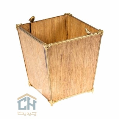 سطل چوب و برنج گلدکیش طرح WOOD مدل GK829601
