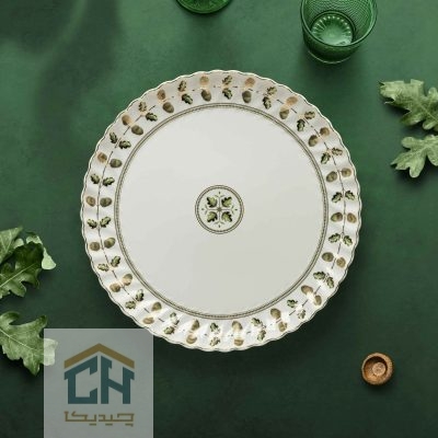 دیس گرد چینی بزرگ گلدکیش طرح ROYSA مدل GK701151-2