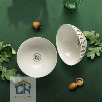 سالاد خوری گرد چینی گلدکیش طرح ROYSA مدل GK701136-2