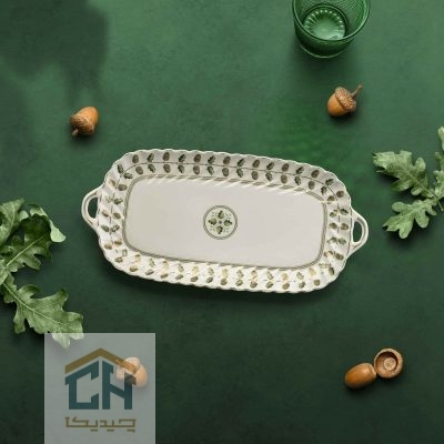 رولت خوری چینی کوچک گلدکیش طرح ROYSA مدل GK701120-2