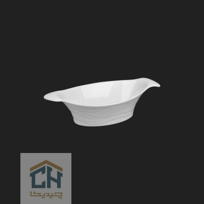 سالاد خوری سرامیکی بیضی متوسط گلدکیش طرح Wave مدل G103829 (1)