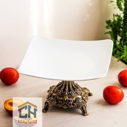دیس چینی مربع پایه دار مدل 158