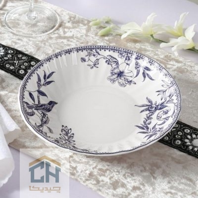 بشقاب خورشت خوری چینی گرد گلدکیش ست 6 تایی طرح LOTUS مدل GK701140-1 (1)