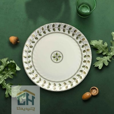 بشقاب پلو خوری چینی گلدکیش ست 6 تایی طرح ROYSA مدل GK701139-2