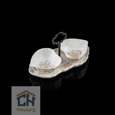 اردو خوری چینی ست 2 تایی قلبی گلدکیش طرح Sarina مدل GK701127-6 (1)