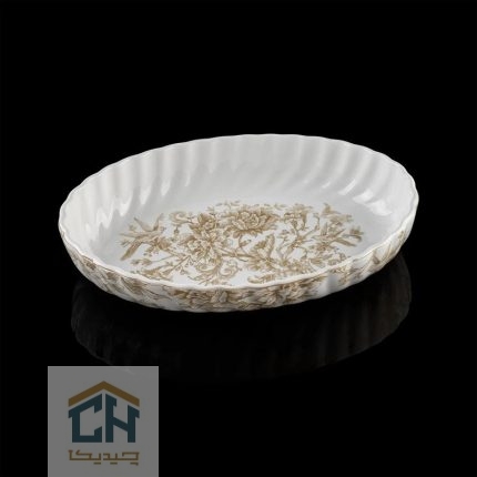 مرغ خوری چینی بیضی متوسط گلدکیش طرح Sarina مدل GK701145-6 (1)