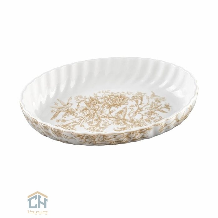 مرغ خوری چینی بیضی متوسط گلدکیش طرح Sarina مدل GK701145-6 (2)