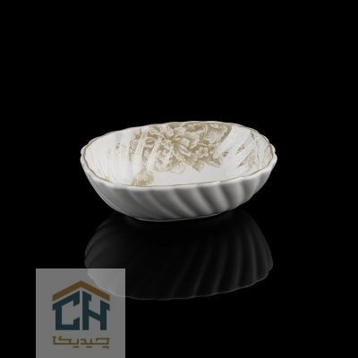 پیاله چینی بیضی گلدکیش ست 6 تایی طرح Sarina مدل GK701102-6 (1)