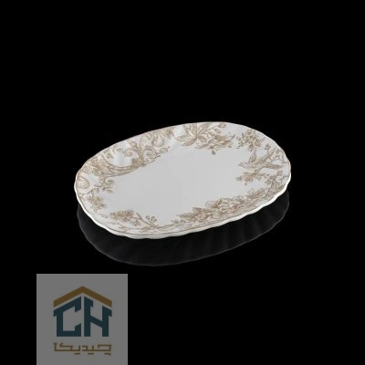 پیش دستی چینی بیضی گلدکیش ست 6 تایی طرح Sarina مدل GK701104-6 (1)