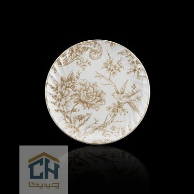 بشقاب پلو خوری چینی گرد گلدکیش ست 6 تایی طرح Sarina مدل GK701139-6 (1)