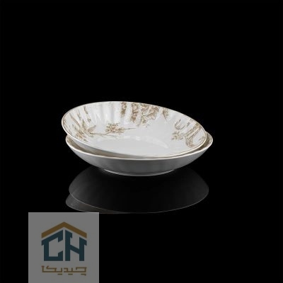 بشقاب خورشت خوری چینی گرد گلدکیش ست 6 تایی طرح Sarina مدل GK701140-6 (1)