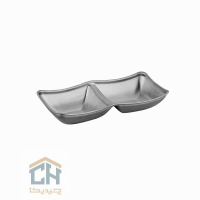 اردو خوری استیل نقره ای 2 تایی گلدکیش مدل 11007