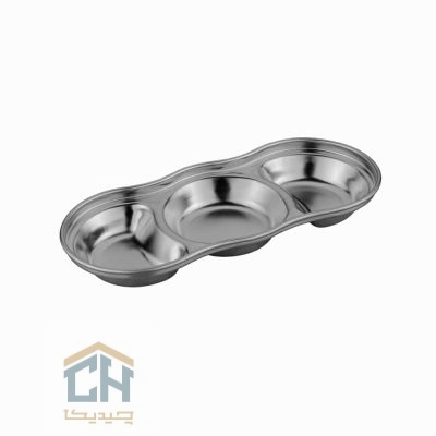 اردو خوری استیل نقره ای 3 تایی گلدکیش مدل 11010