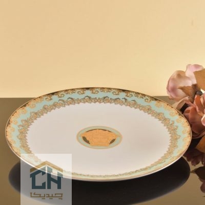 شیرینی خوری چینی طرح ورساچه فیروزه ای مدل FP103361