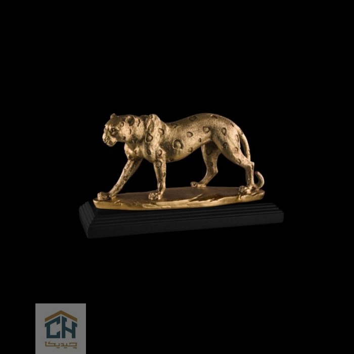مجسمه پلنگ گلدکیش طرح برنز مدل 4781 (2)