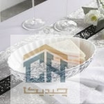 مرغ خوری چینی بیضی متوسط گلدکیش طرح LOTUS مدل GK701144-1 (1)