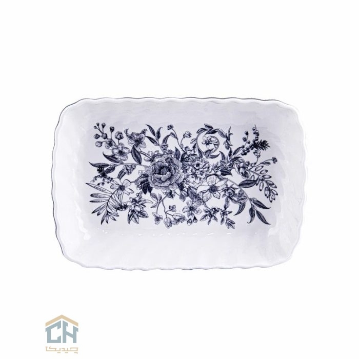 مرغ خوری چینی مستطیل متوسط گلدکیش طرح LOTUS مدل GK701134-1 (3)