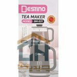 چای ساز روهمی دستینو مشکی با پنل لمسی و قوری شیشه ‌ای (1)