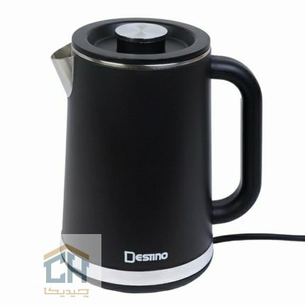 چای ساز روهمی دستینو مشکی با پنل لمسی و قوری شیشه ‌ای (2)