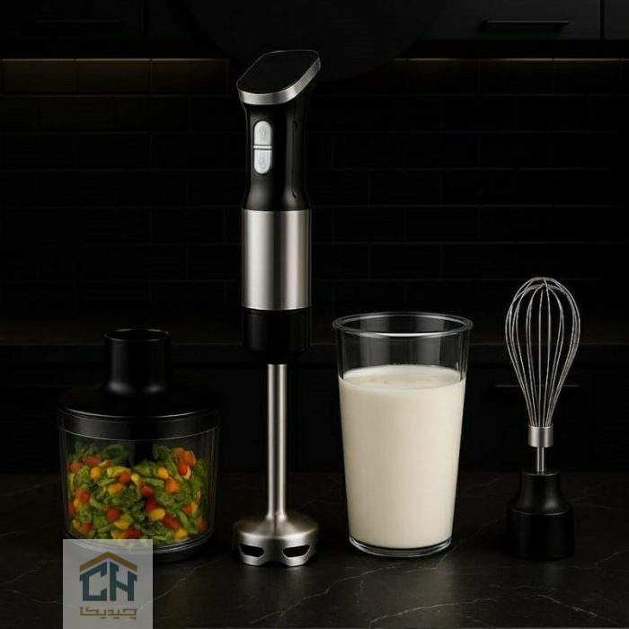 گوشت کوب برقی سه کاره دستینو شامل همزن و خرد کن و لیوان مدرج (4)