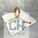 اردو خوری سرامیکی 4 قسمتی دسته چوبی با طراحی چهارخانه مدرن (1)