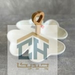 اردو خوری سرامیکی طرح قلب دسته چوبی سفید با چهار بخش مجزا (1)