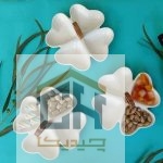 اردو خوری سرامیکی طرح قلب دسته چوبی سفید با چهار بخش مجزا (2)