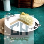 دیس چینی گرد دسته پیوتر با سه پایه فلزی برای سرو میوه و شیرینی (1)