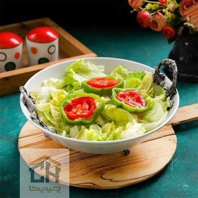 کاسه سالاد خوری دسته پیوتر با طراحی شیک برای سرو سالاد فصل (1)