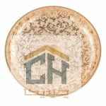 نمای بالا میوه خوری طرح الیسا با نقوش طلایی