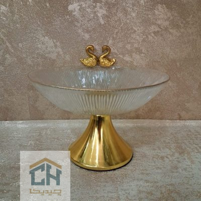 آجیل خوری بلور پایه فلزی طرح سولو مدل 315