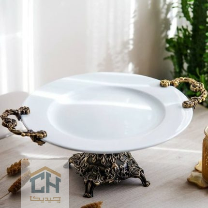 دیس چینی گرد پایه دار دسته پیوتر مدل 149